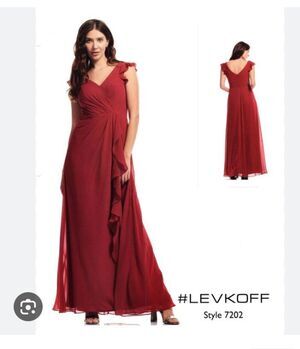 NWT Bill Levkoff Dial 7202 Rust Chef on bridesmaid dress evening dress cocktail